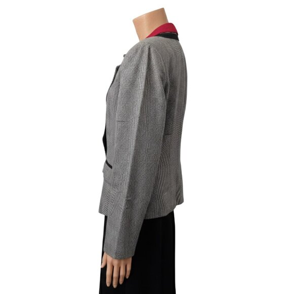For Pete’s Sake Blazer Houndstooth Black and White Single Button Womens Medium - Picture 3 of 7